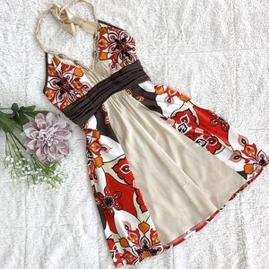 Multicolored Halter Dress